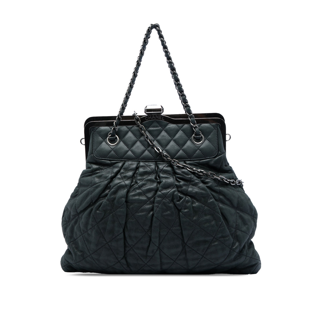 Chanel Matelassé Iridescent Cuir de veau Chic Quilt Frame Sac