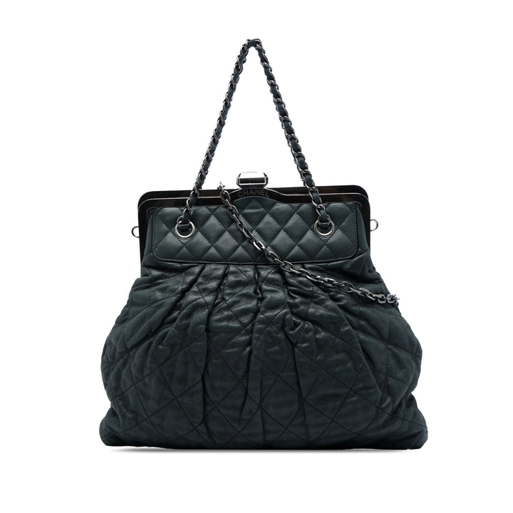 Chanel Matelassé Iridescent Cuir de veau Chic Quilt Frame Sac