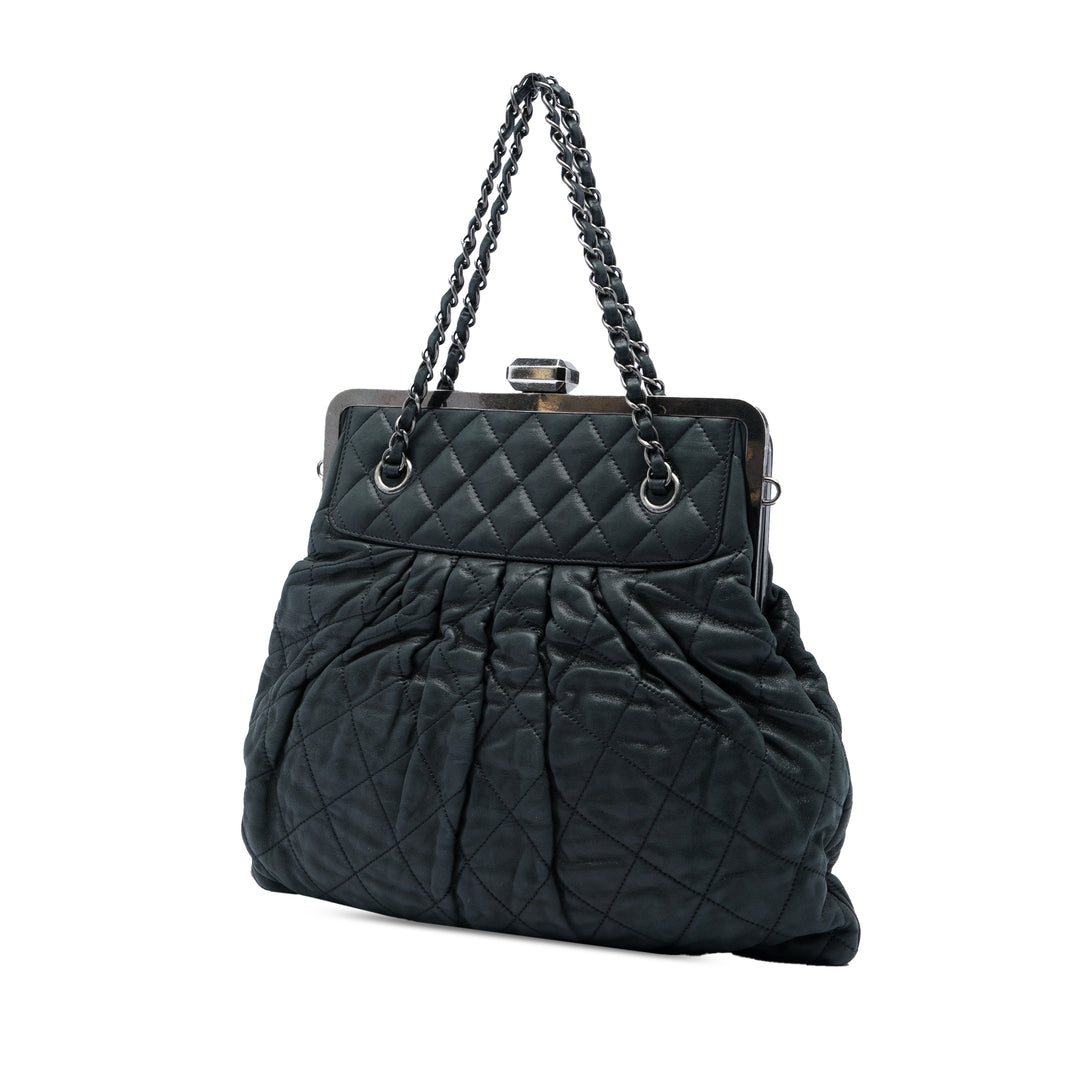Chanel Matelassé Iridescent Cuir de veau Chic Quilt Frame Sac