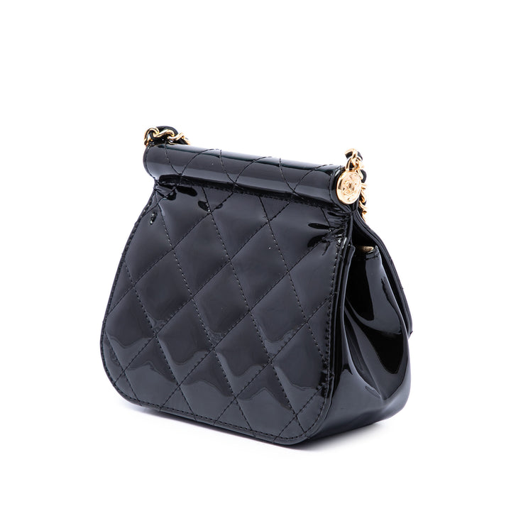 Chanel Pochette CC Matelassé Armature à rabat avec chaîne Noir – vue 2 – GABY PARIS