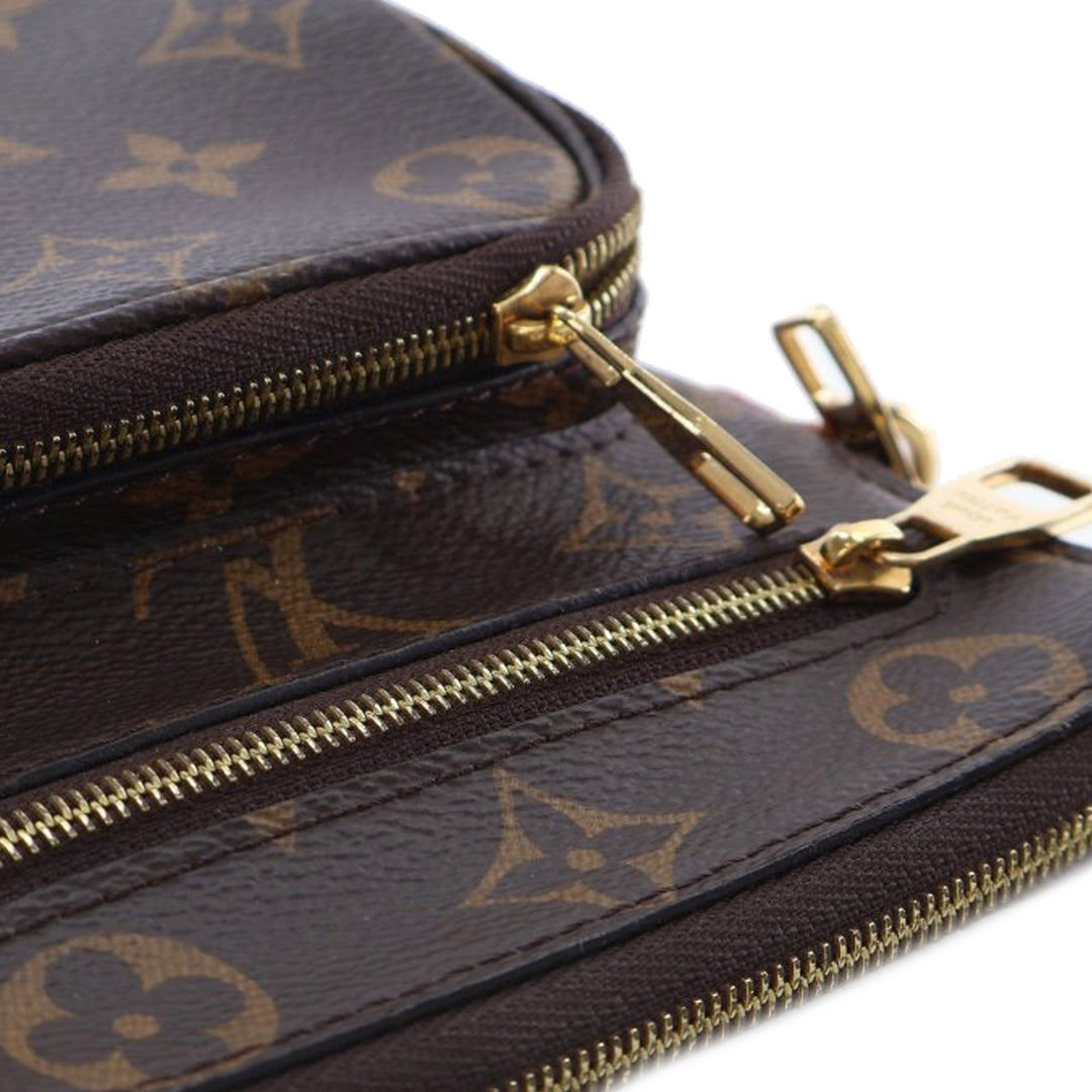Monogram Utility Phone Sleeve Brown - Gaby Paris
