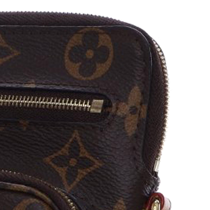 Monogram Utility Phone Sleeve Brown - Gaby Paris