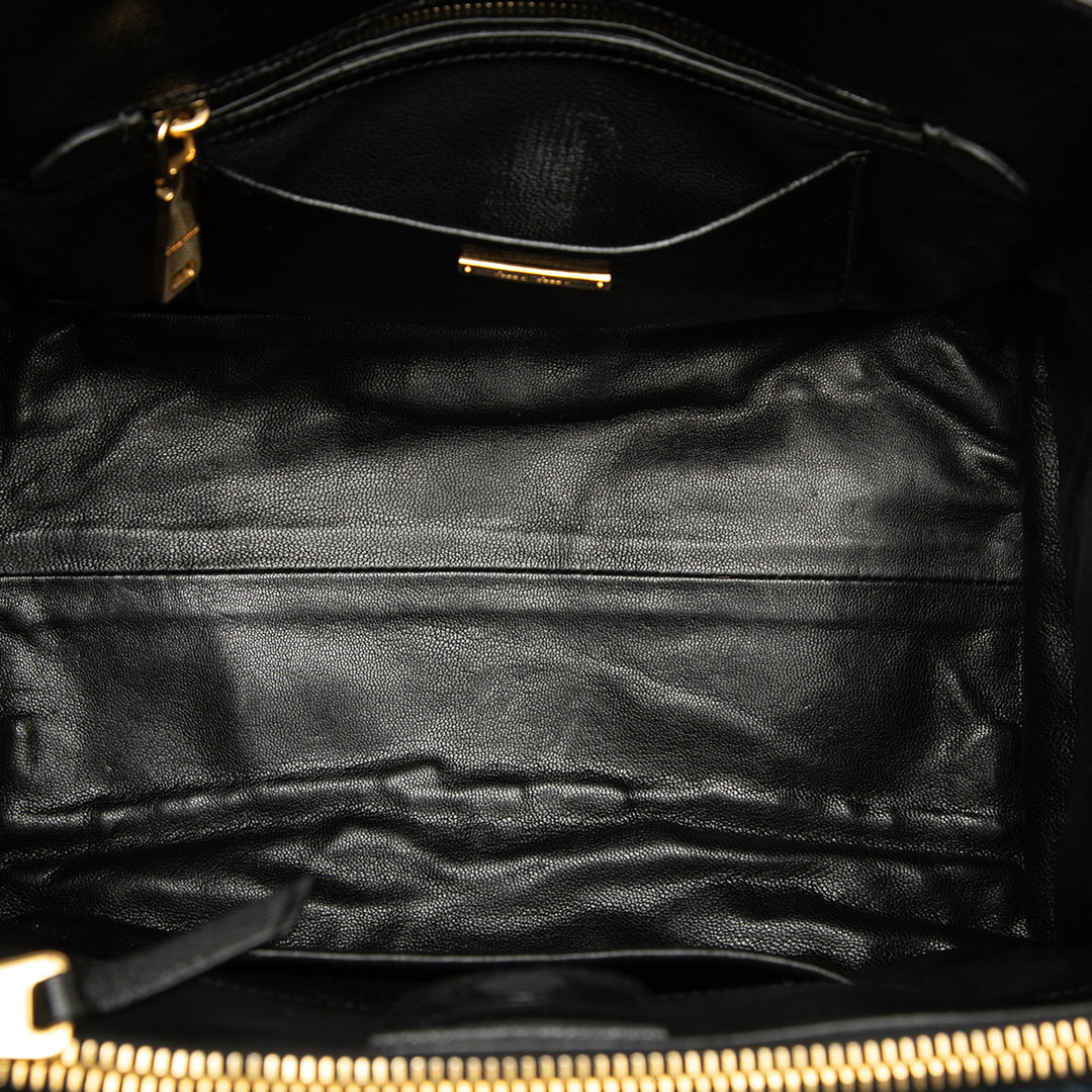Miu Miu Matelasse Jean Biker Cabas
