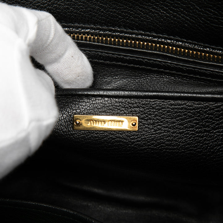 Miu Miu Matelasse Jean Biker Cabas