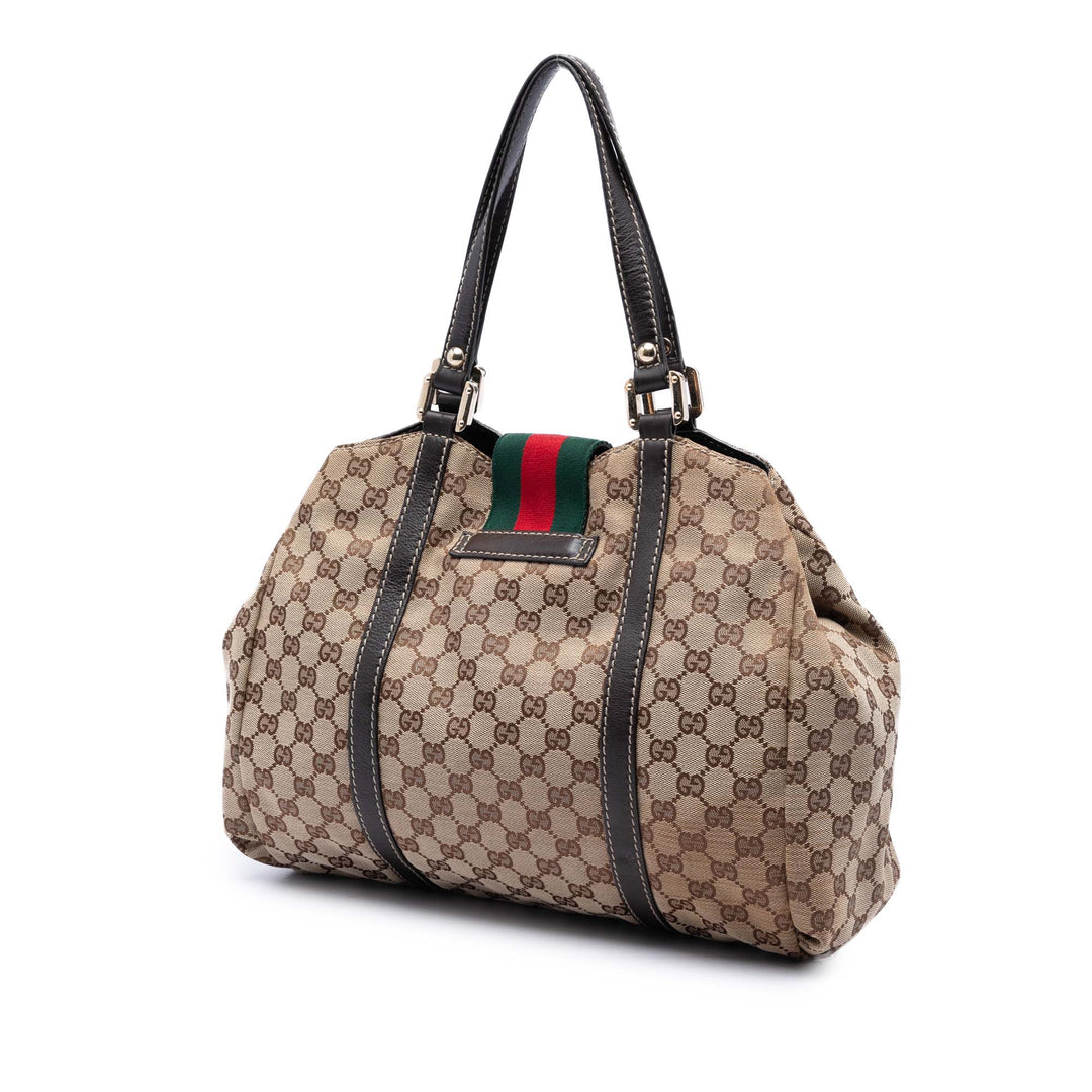 Gucci GG Toile Web New Ladies Cabas