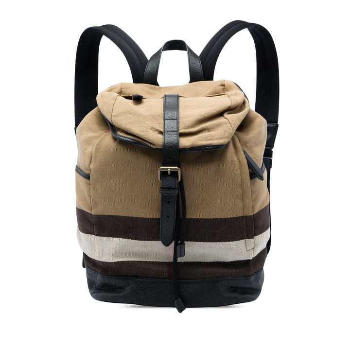Burberry Sac à dos Mega Check Drifton Noir – vue principale – GABY PARIS