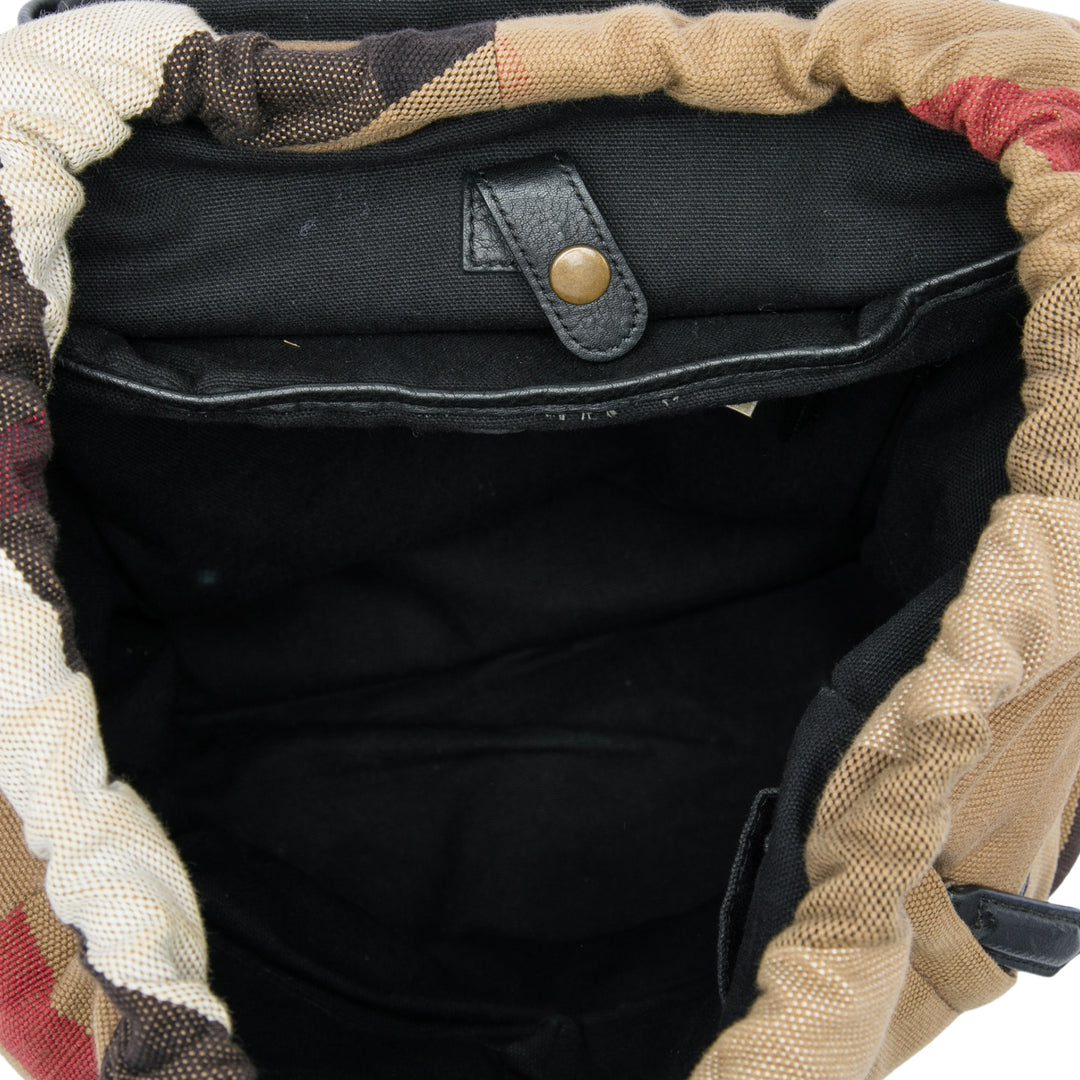Burberry Sac à dos Mega Check Drifton Noir – vue 4 – GABY PARIS