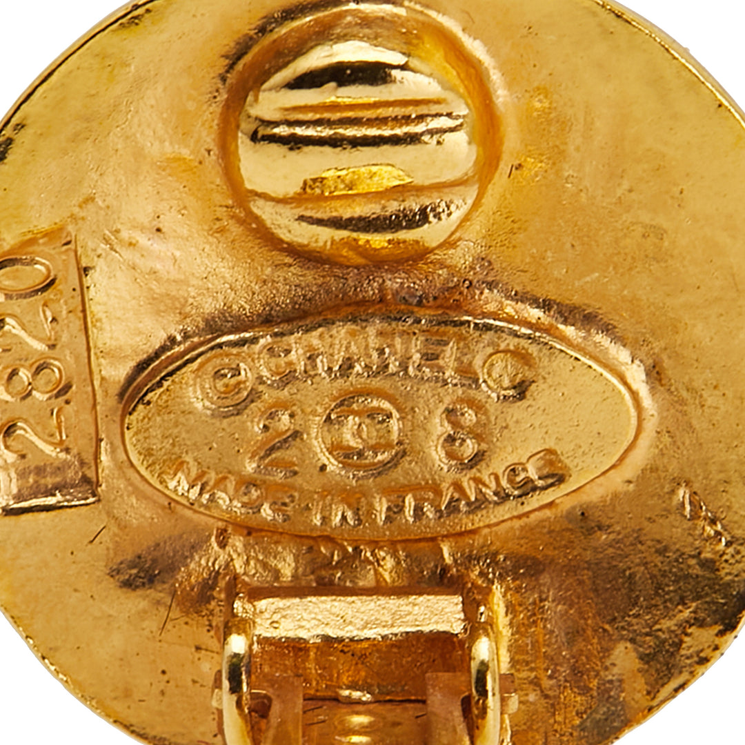 Chanel Doré Plated CC Round Clip On Boucles d’oreilless Doré – GABY PARIS Authentique