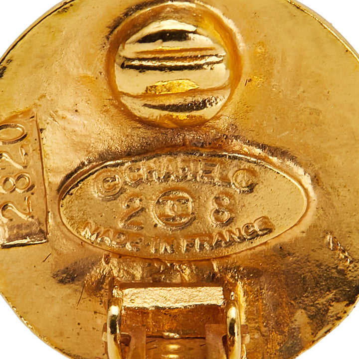 Chanel Doré Plated CC Round Clip On Boucles d’oreilless Doré – GABY PARIS Authentique