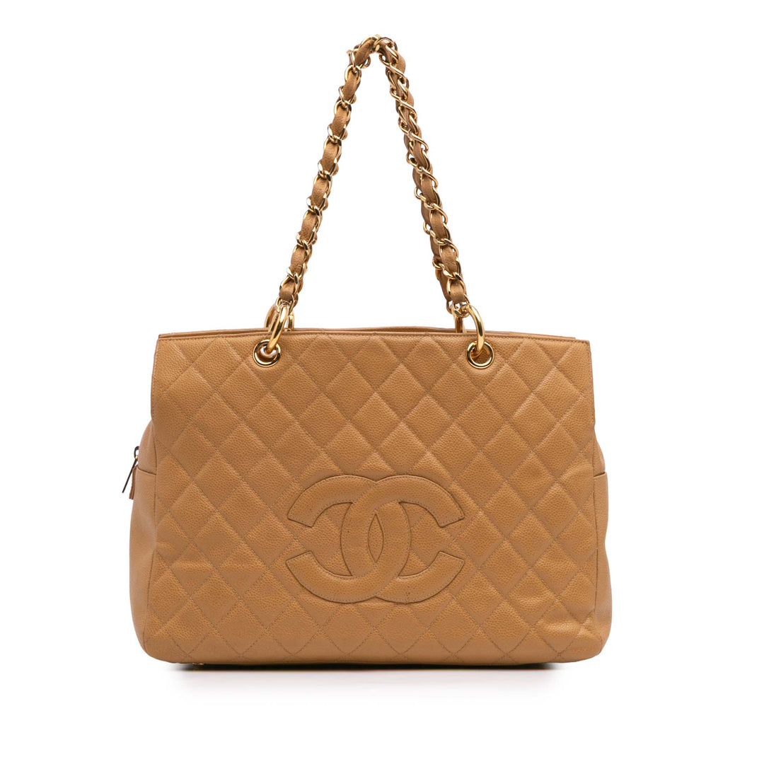 Grand CC Caviar Timeless Tote Brown - Gaby Paris