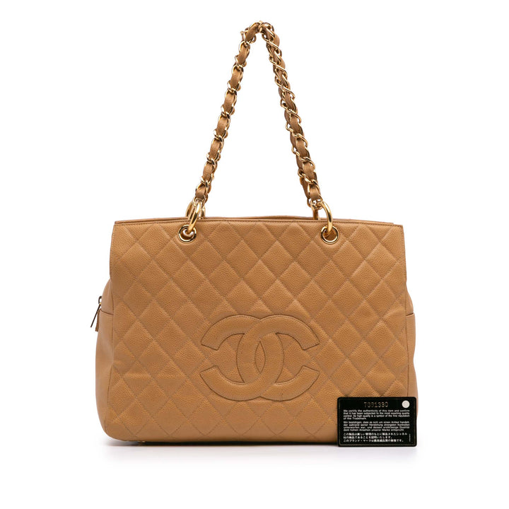Grand CC Caviar Timeless Tote Brown - Gaby Paris