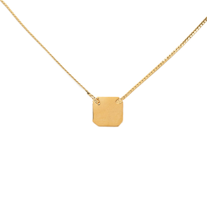 Dior Doré Plated CD Logo Plate Pendant Collier Doré – GABY PARIS Authentique