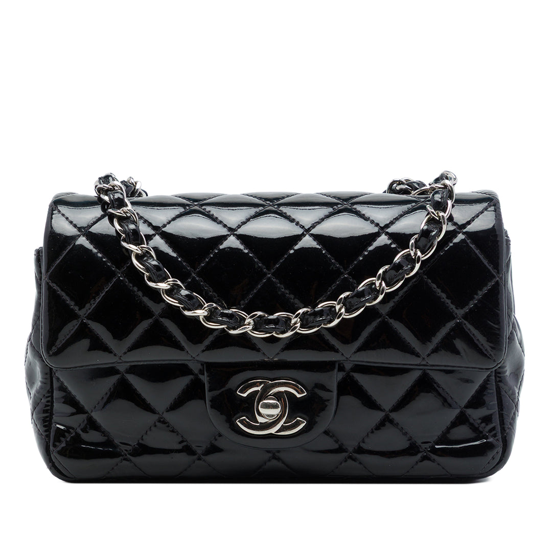 Classic Rectangulaire Rabat simple Mini Noir