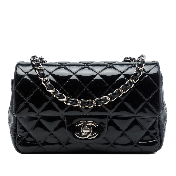 Classic Rectangulaire Rabat simple Mini Noir