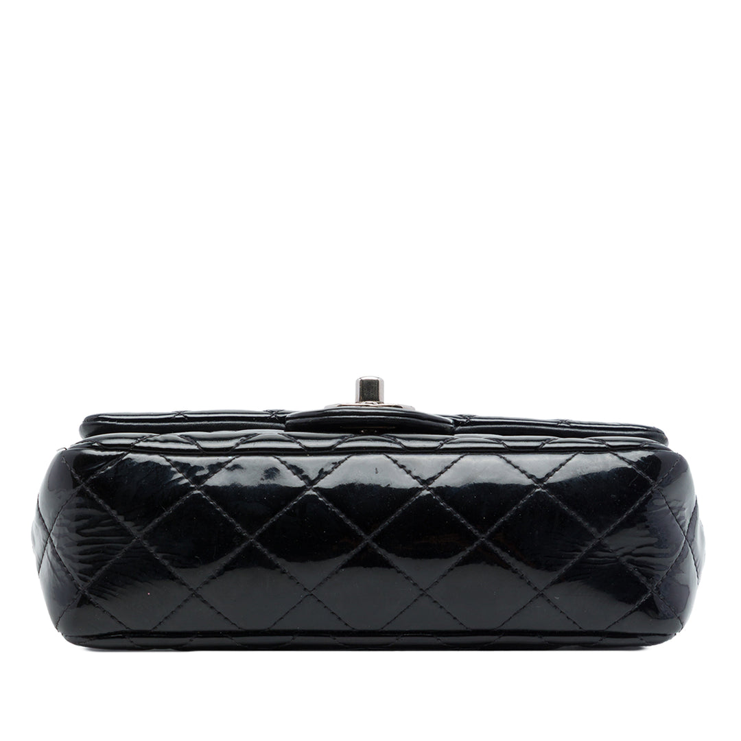 Classic Rectangulaire Rabat simple Mini Noir