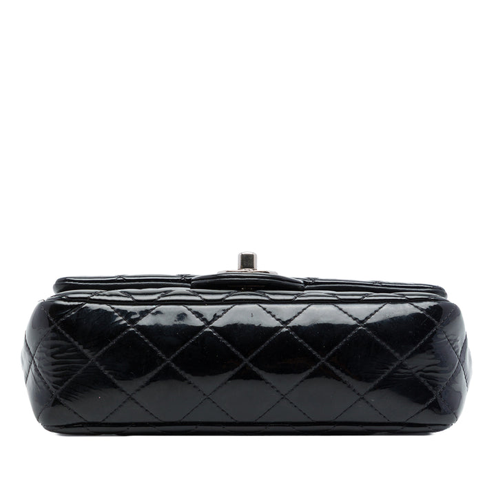 Classic Rectangulaire Rabat simple Mini Noir
