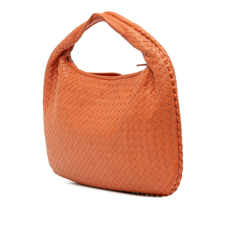 Bottega Veneta Intrecciato Veneta Hobo Petit nappa Orange – vue 2 – GABY PARIS