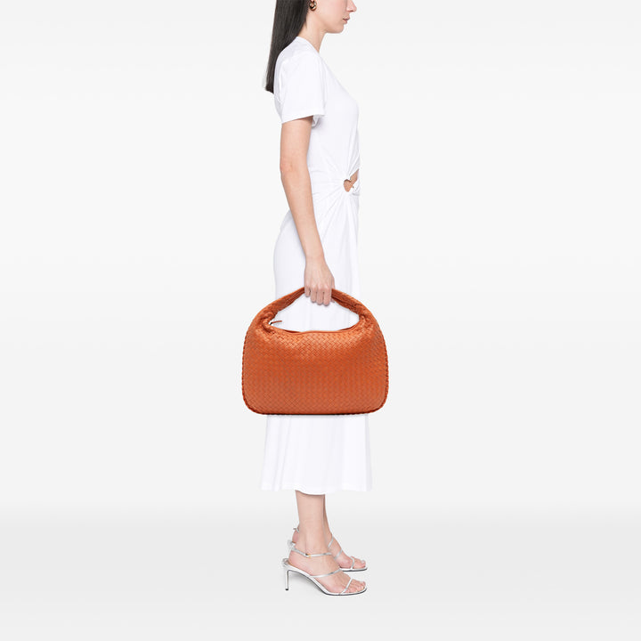 Bottega Veneta Intrecciato Veneta Hobo Petit nappa Orange – vue 9 – GABY PARIS