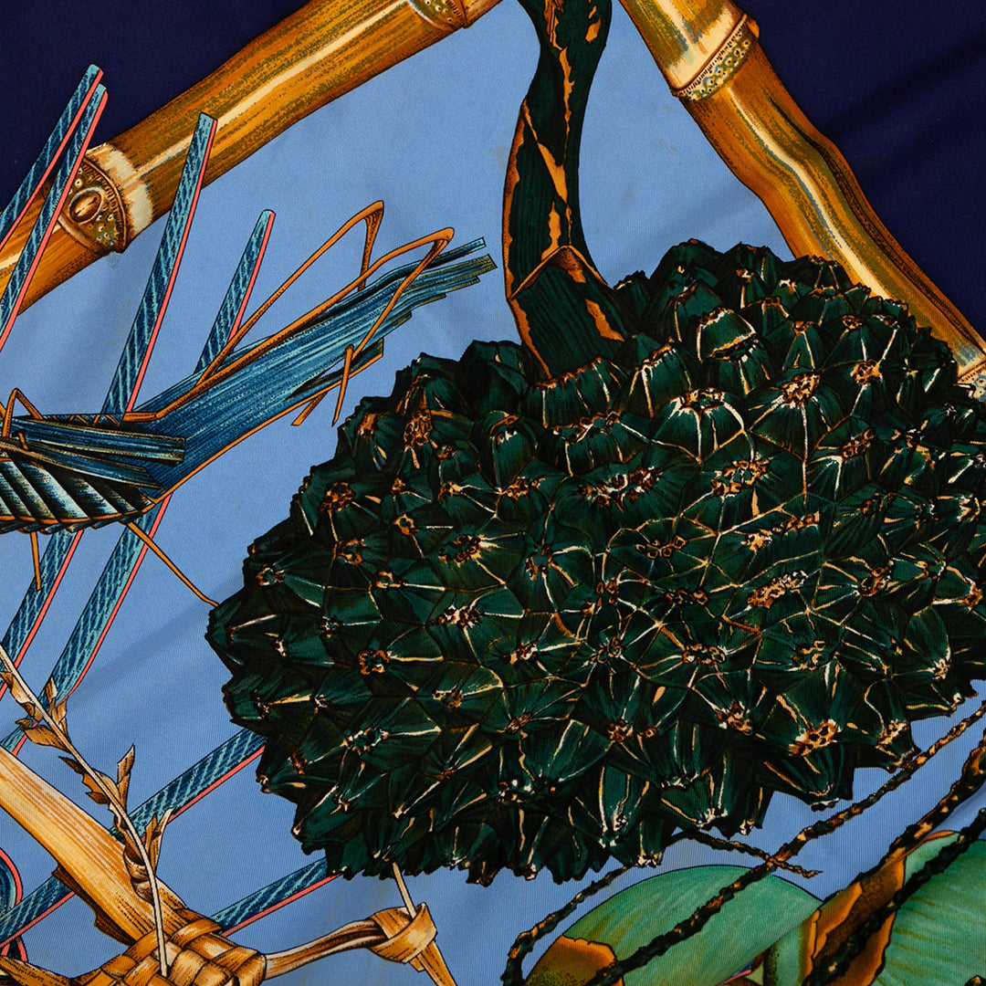 Hermès Nouvelle Caledonie Soie Foulard Bleu – GABY PARIS Authentique