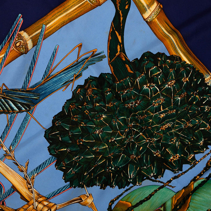 Hermès Nouvelle Caledonie Soie Foulard Bleu – GABY PARIS Authentique