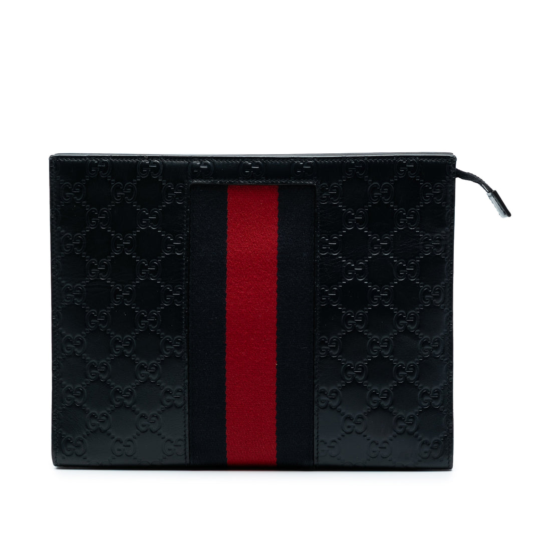 Gucci Guccissima Web Pochette Noir – GABY PARIS Authentique