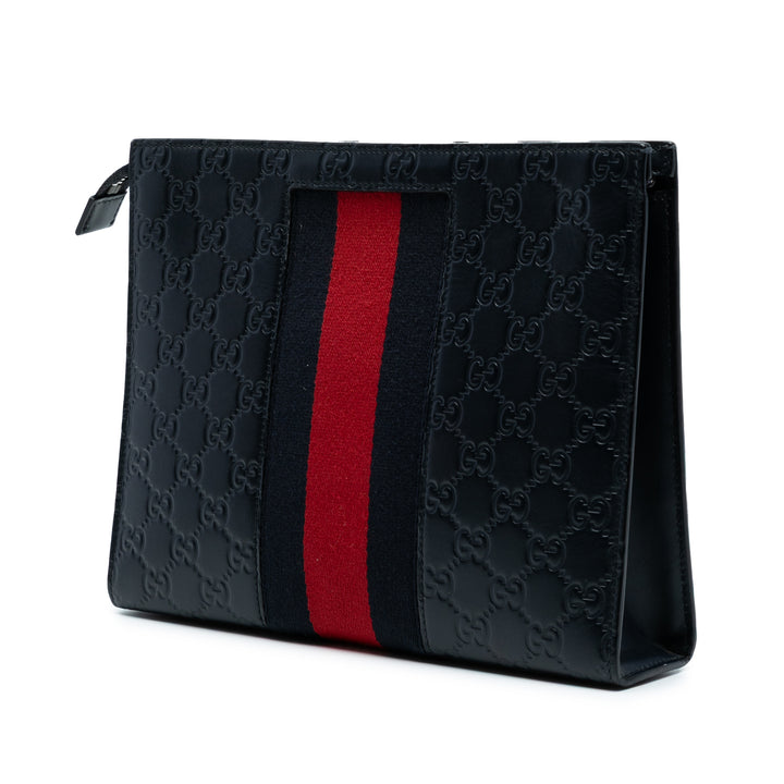Gucci Guccissima Web Pochette Noir – GABY PARIS Authentique