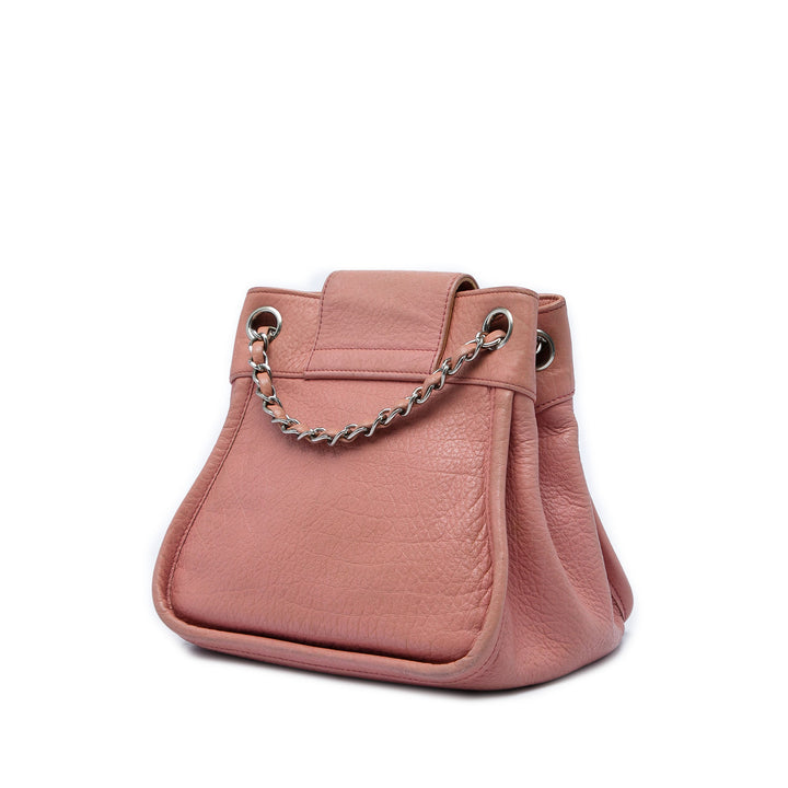 grainé Reissue 2.55 Mademoiselle Accordion Sac Cuir de veau grainé Rose