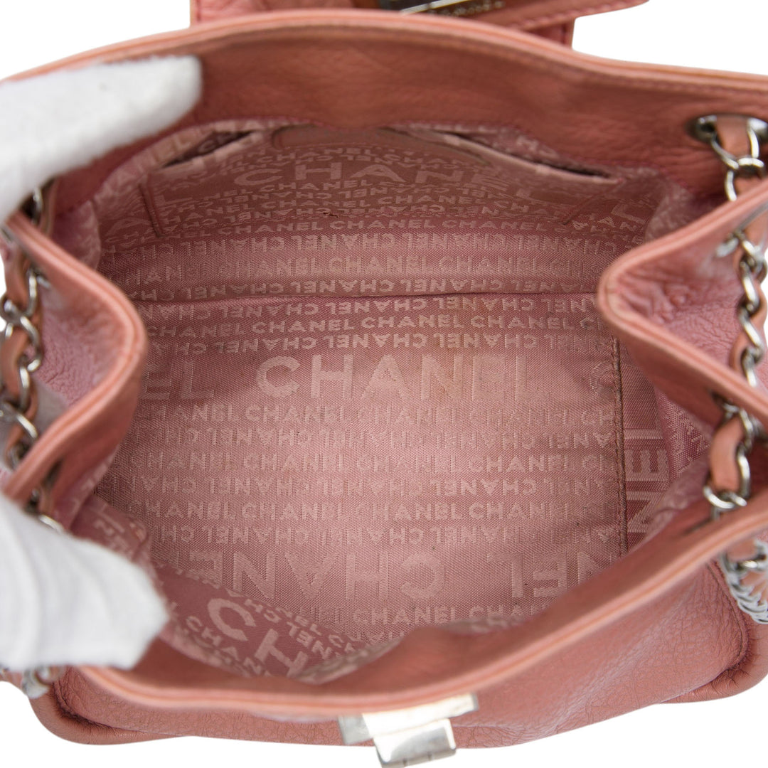 grainé Reissue 2.55 Mademoiselle Accordion Sac Cuir de veau grainé Rose