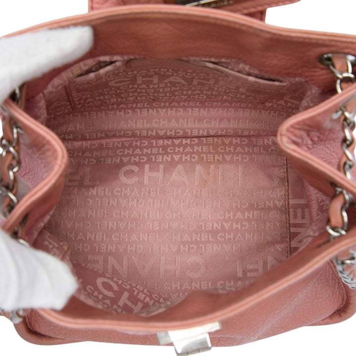grainé Reissue 2.55 Mademoiselle Accordion Sac Cuir de veau grainé Rose