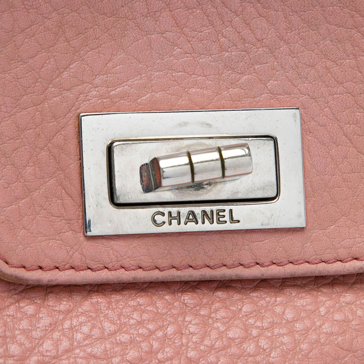 grainé Reissue 2.55 Mademoiselle Accordion Sac Cuir de veau grainé Rose