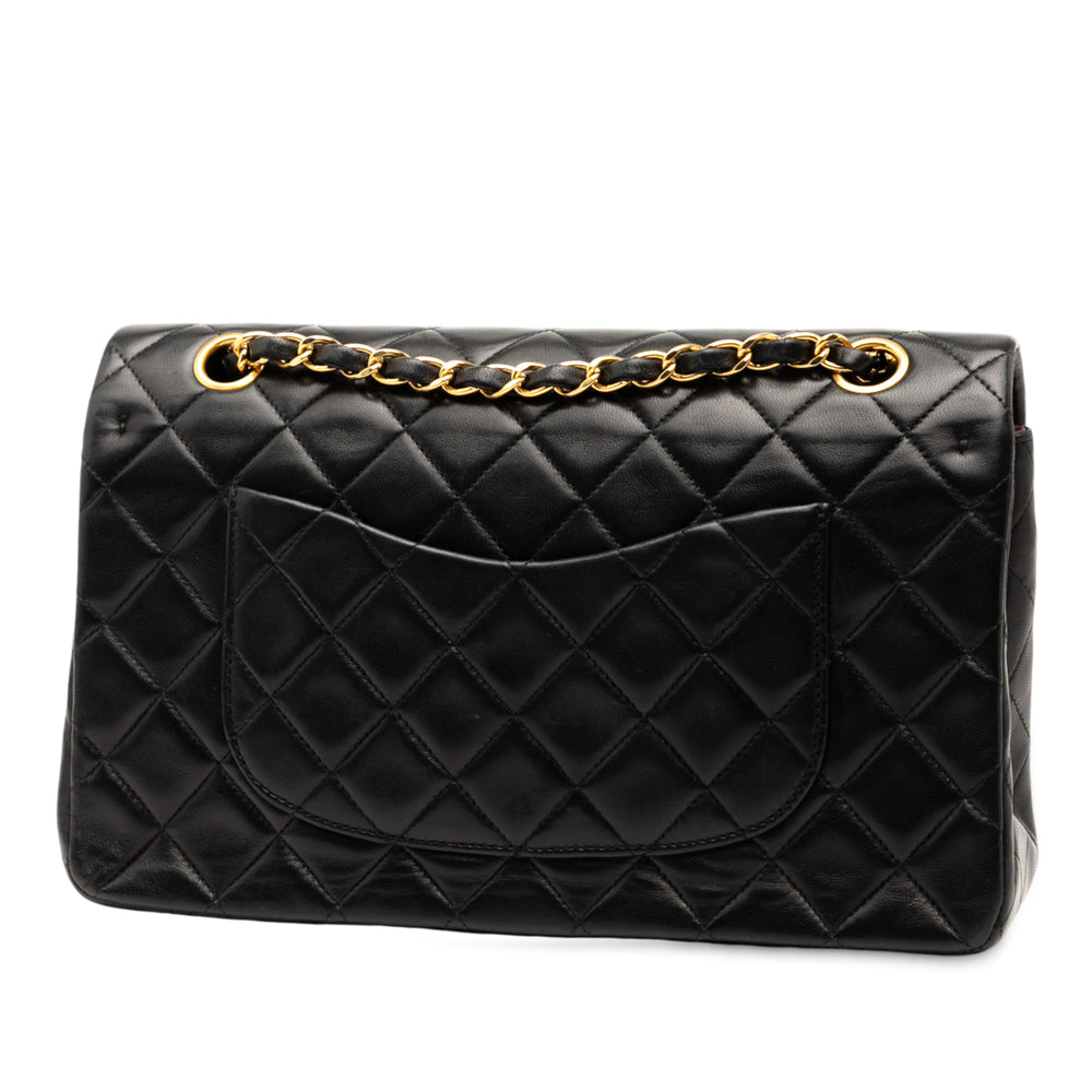 Chanel Medium Classic Cuir d’agneau Double rabat Noir – GABY PARIS Authentique