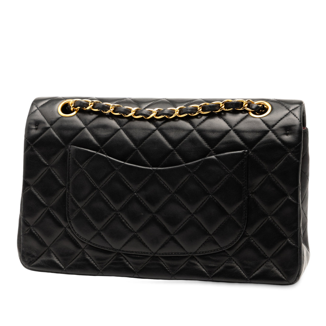 Chanel Medium Classic Cuir d’agneau Double rabat Noir – GABY PARIS Authentique