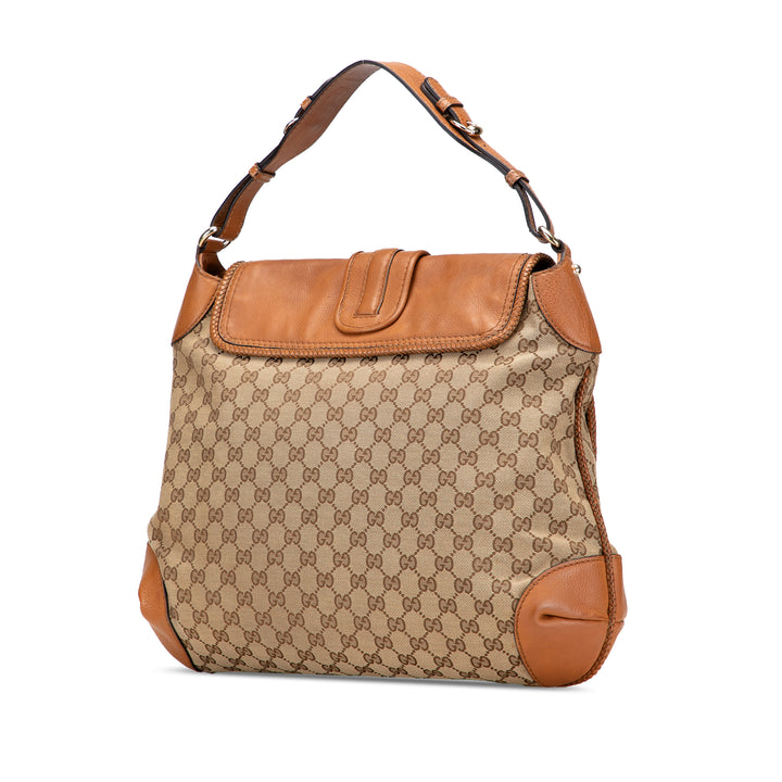 GG Canvas Marrakech Shoulder Bag Brown - Gaby Paris