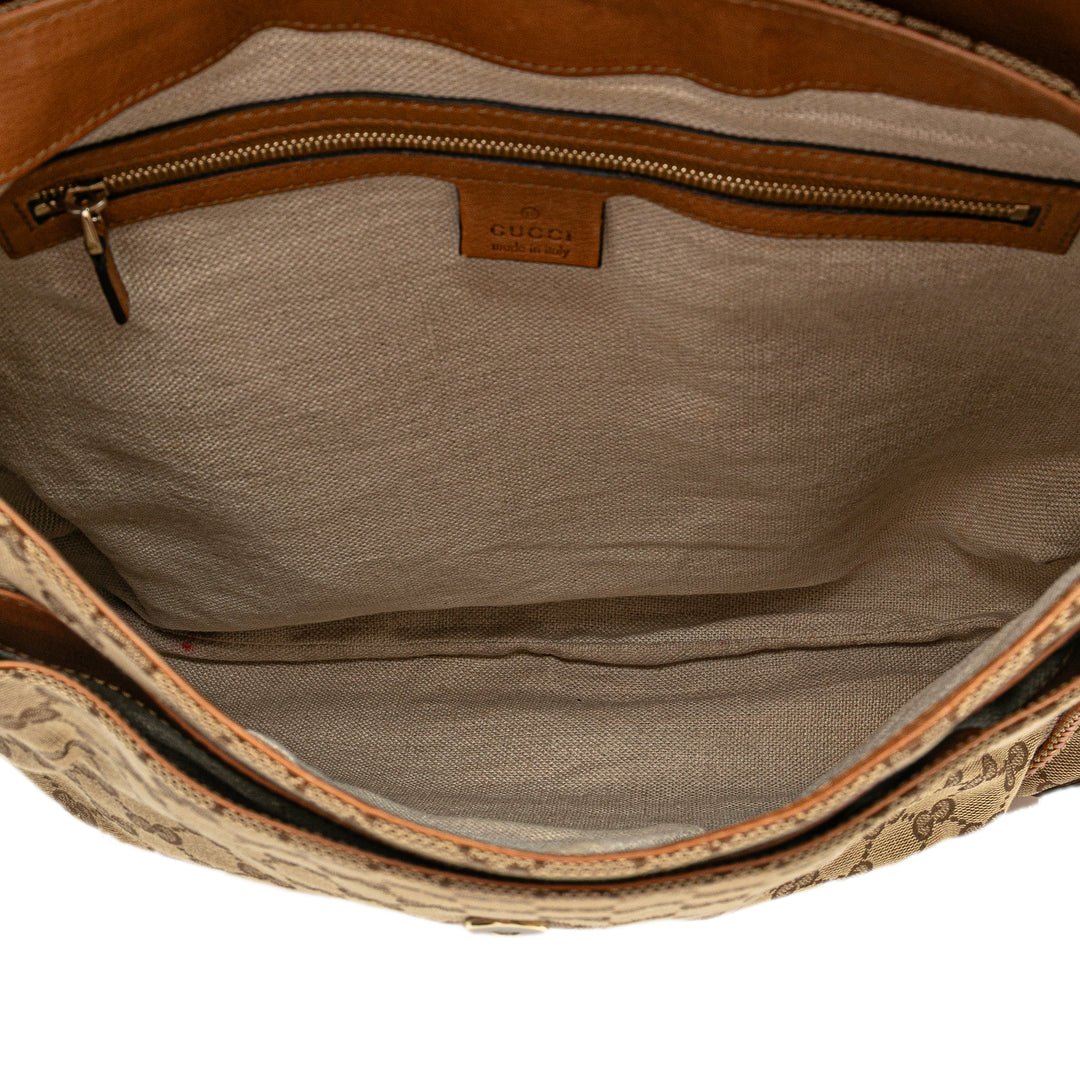 GG Canvas Marrakech Shoulder Bag Brown - Gaby Paris