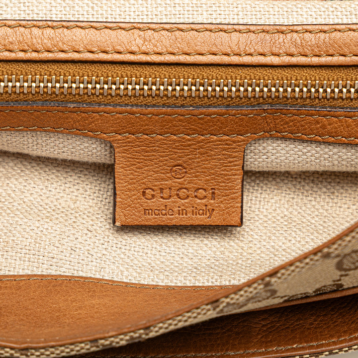 GG Canvas Marrakech Shoulder Bag Brown - Gaby Paris