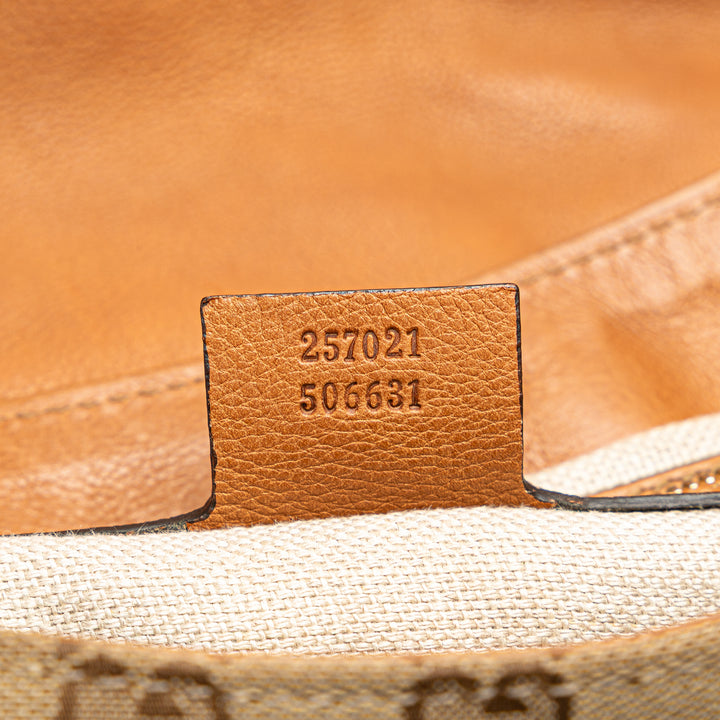 GG Canvas Marrakech Shoulder Bag Brown - Gaby Paris