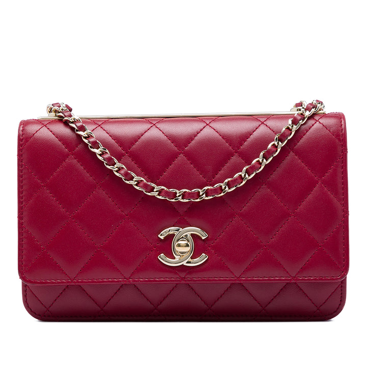 Chanel Matelassé Trendy CC Wallet on Chain Cuir d'agneau