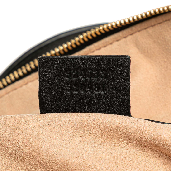 Medium Suede Ophidia Web Dome Satchel Black - Gaby Paris