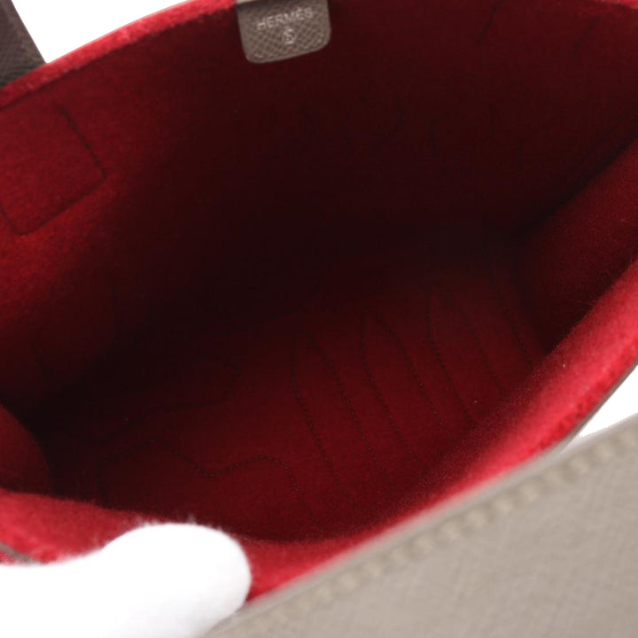 Epsom and Felt Petit H Skeleton Vertical Tote PM Gray - Gaby Paris