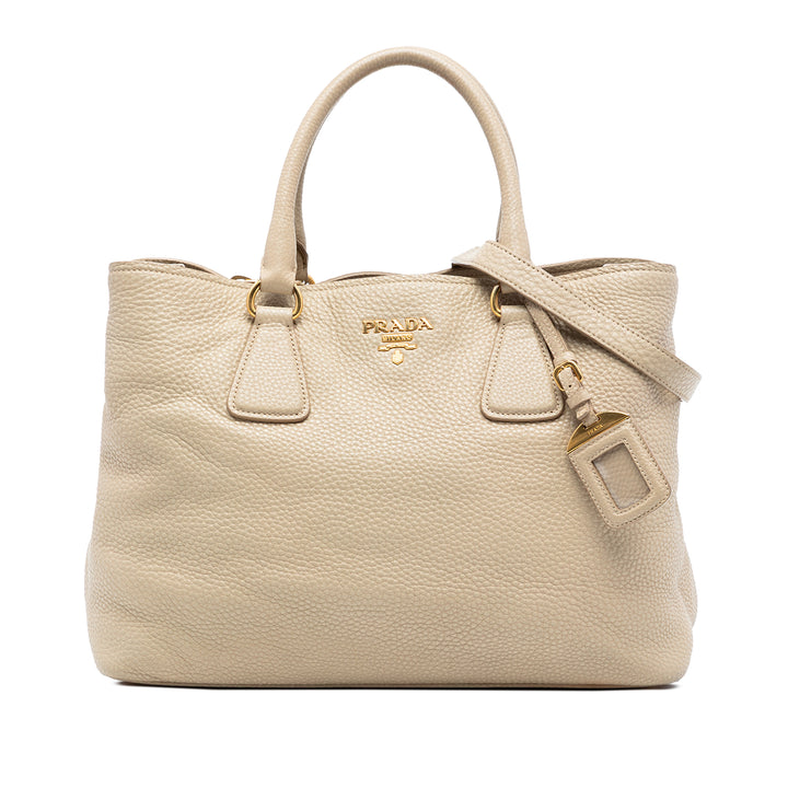 Prada Vitello Daino Open Convertible Cabas