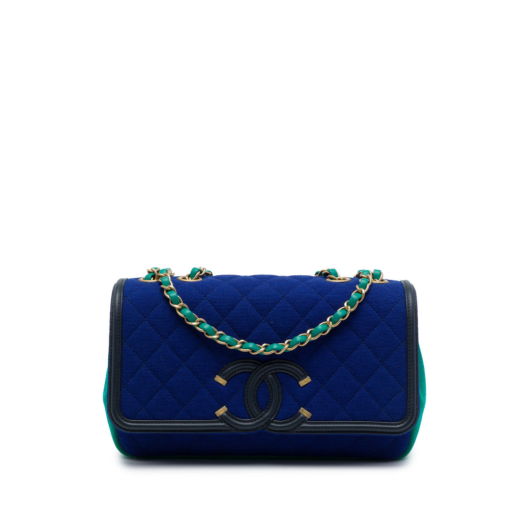 Tricolore Jersey CC Filigree à rabat Moyen Bleu