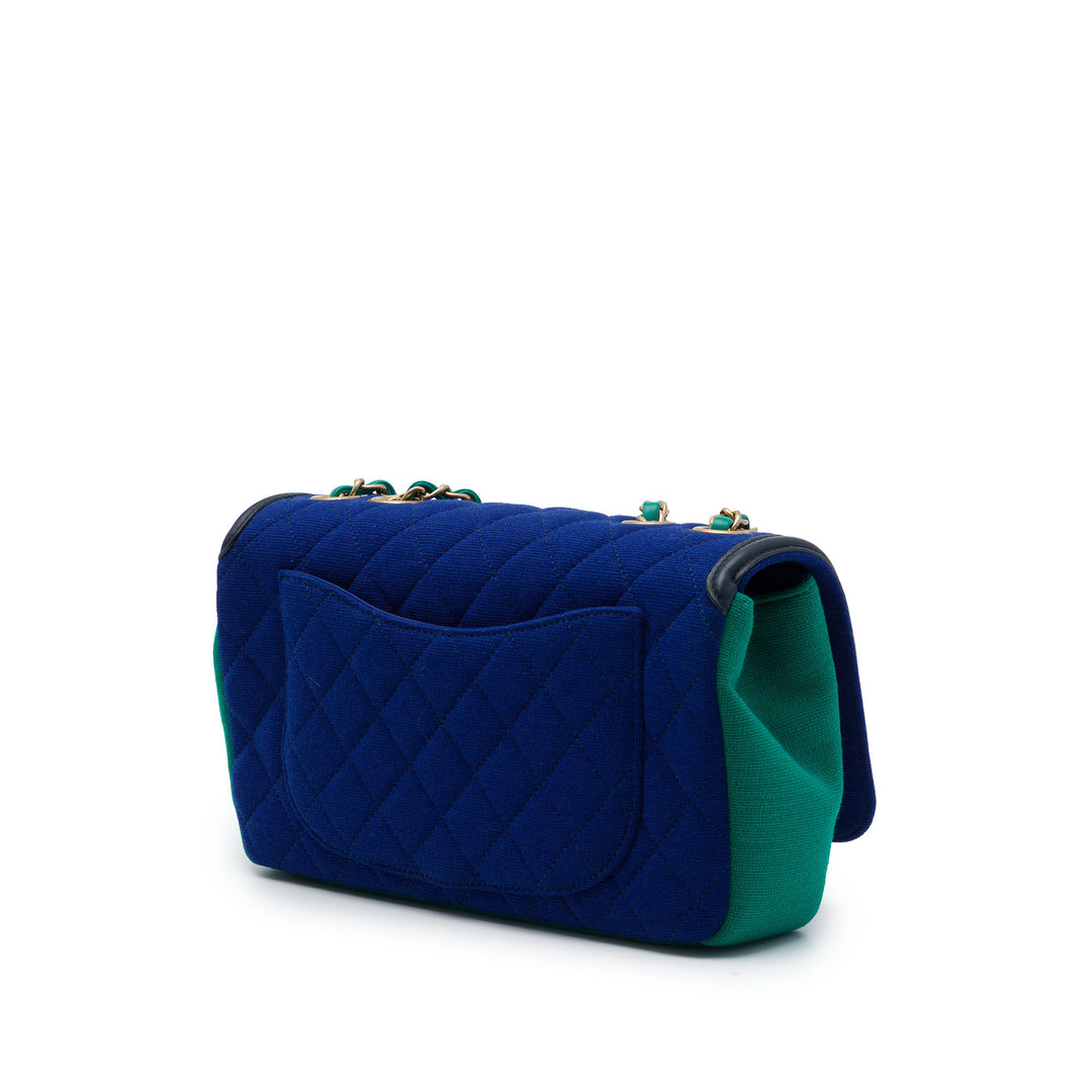 Tricolore Jersey CC Filigree à rabat Moyen Bleu