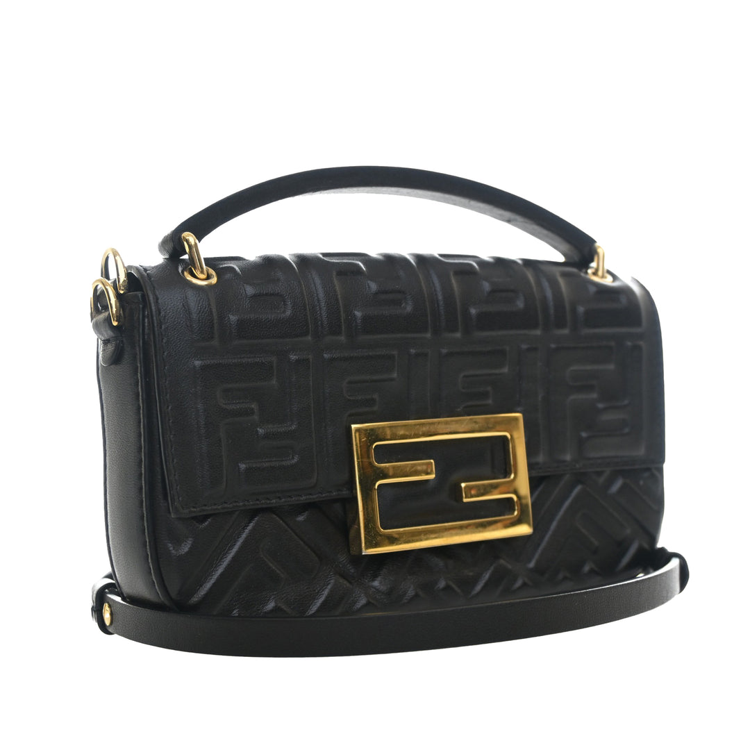 Fendi Zucca embossé Cuir Baguette Phone Pochette Sac