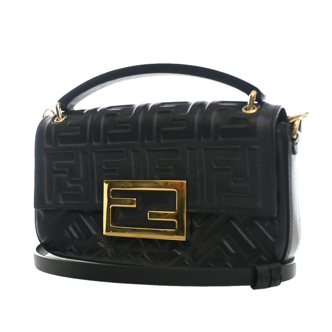 Fendi Zucca embossé Cuir Baguette Phone Pochette Sac