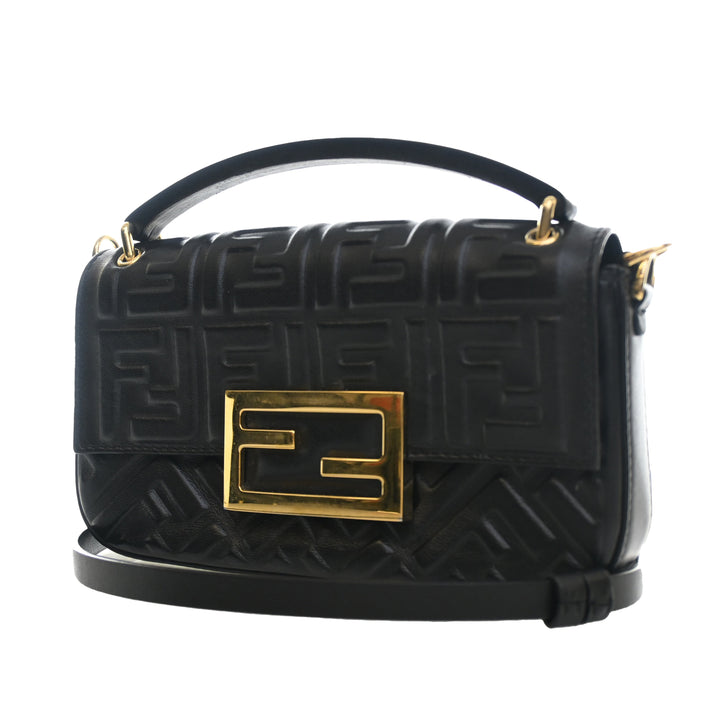 Fendi Zucca embossé Cuir Baguette Phone Pochette Sac
