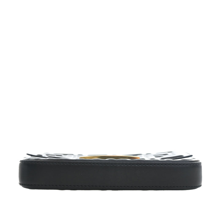 Fendi Zucca embossé Cuir Baguette Phone Pochette Sac