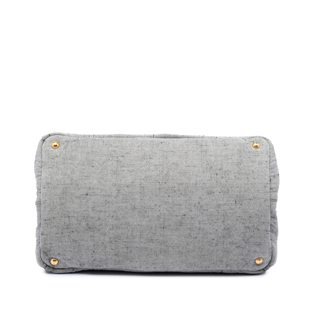 Prada Large Toile Canapa Logo Cabas
