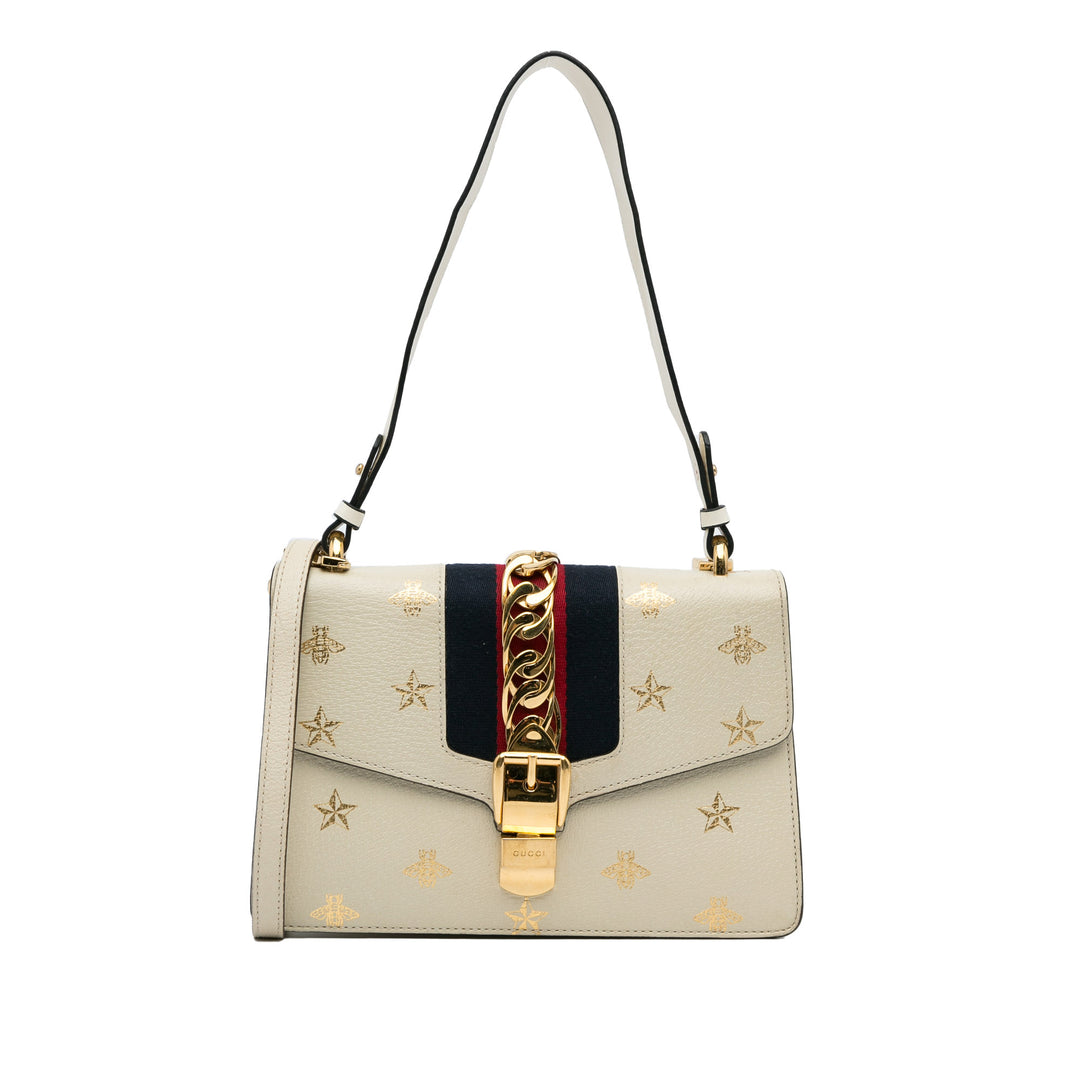 Small Bee Star Sylvie Satchel White - Gaby Paris