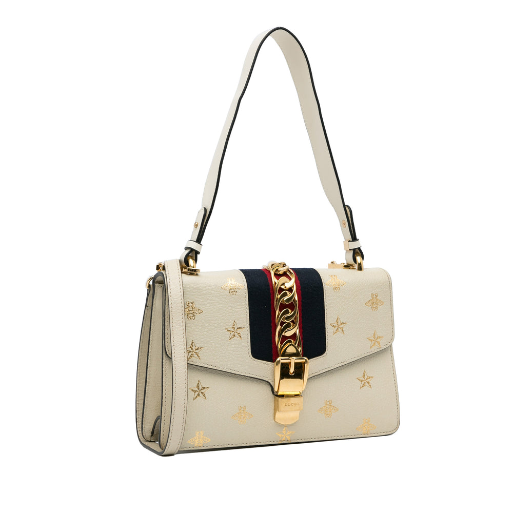 Small Bee Star Sylvie Satchel White - Gaby Paris