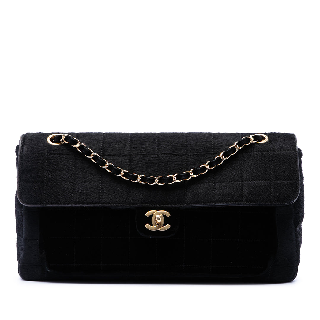 Chanel Chocolate Bar Pony Hair East West à rabat